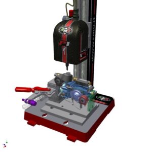 Macchina per marcatura laser P1 al lavoro.