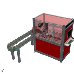 Macchina con laser per marcatura industriale.